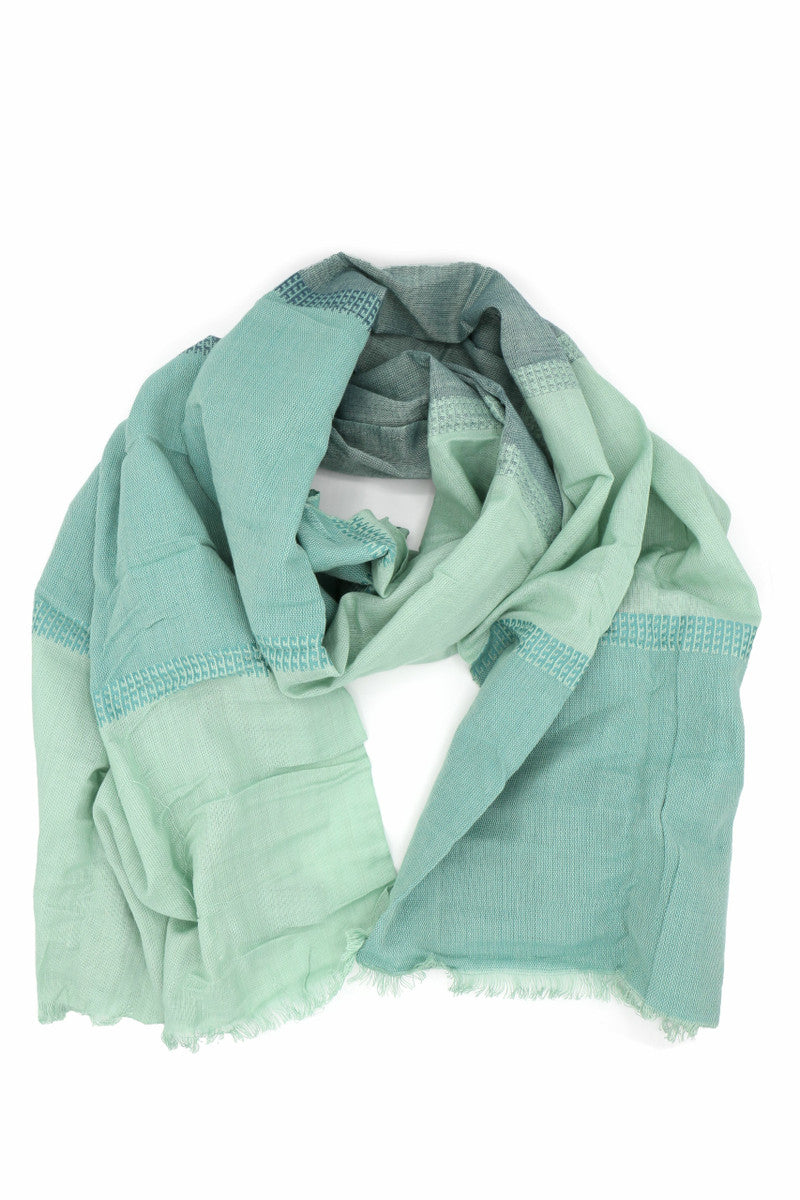 woven teal spring scarf | Fair Anita